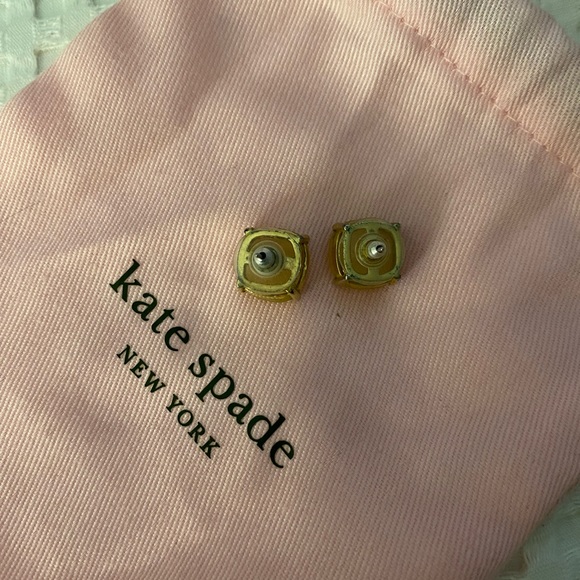 Kate Spade Large Peach Studs - Picture 2 of 3